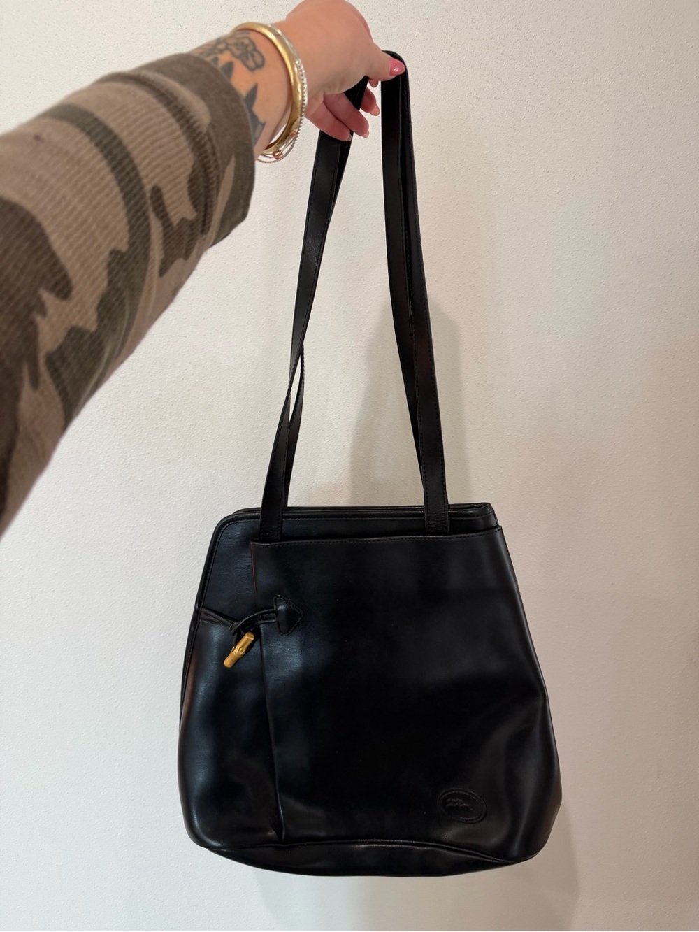 Vintage Longchamp Roseau French Leather Bag
